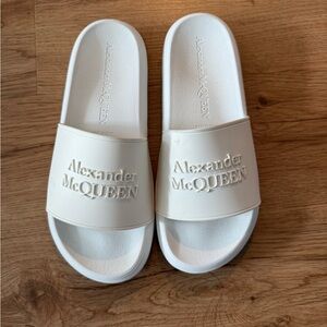 Alexander McQueen White Slides